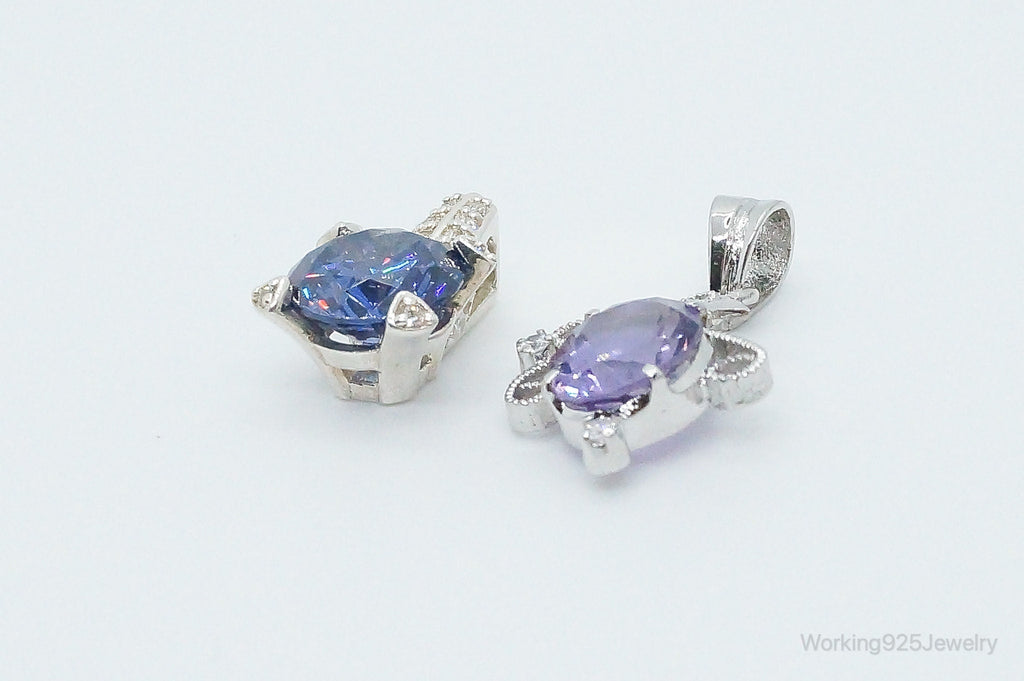 Diamonique Amethyst Cubic Zirconia Sterling Silver Necklace Pendants | Jewelry > Necklaces > Pendants | Wiccan Center