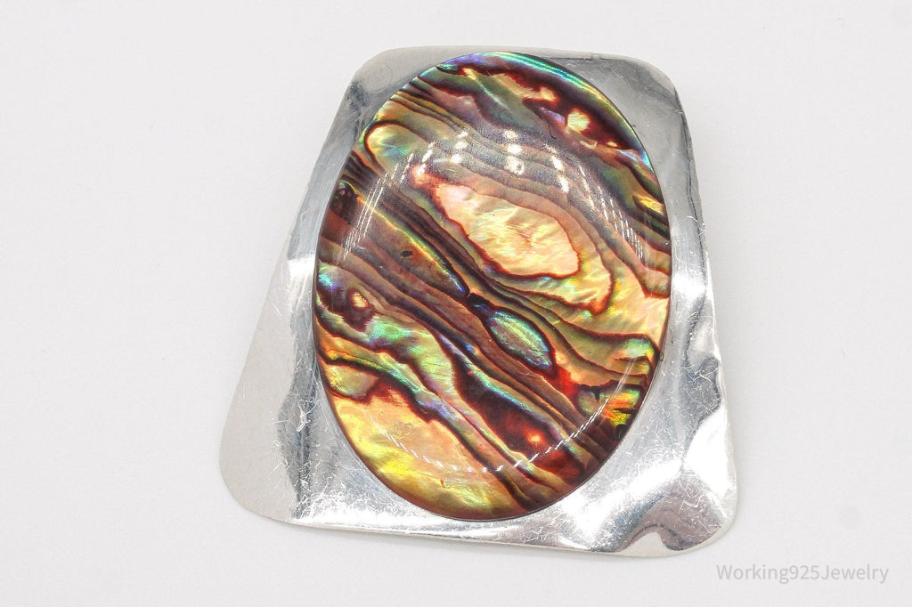 Vintage Vibrant Paua Shell Sterling Silver Brooch Pin Pendant | Jewelry > Brooches, Pins & Clips | Wiccan Center
