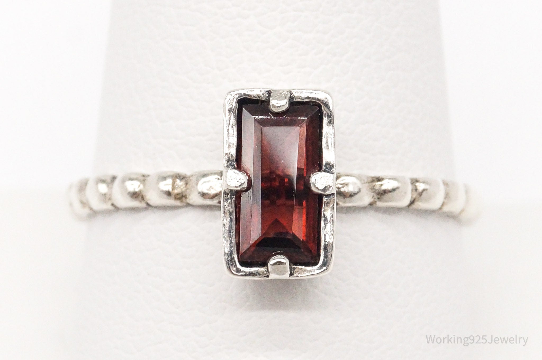 Vintage Israel Designer Paz PZ Garnet Sterling Silver Ring - Size 10.25 | Jewelry > Rings | Wiccan Center