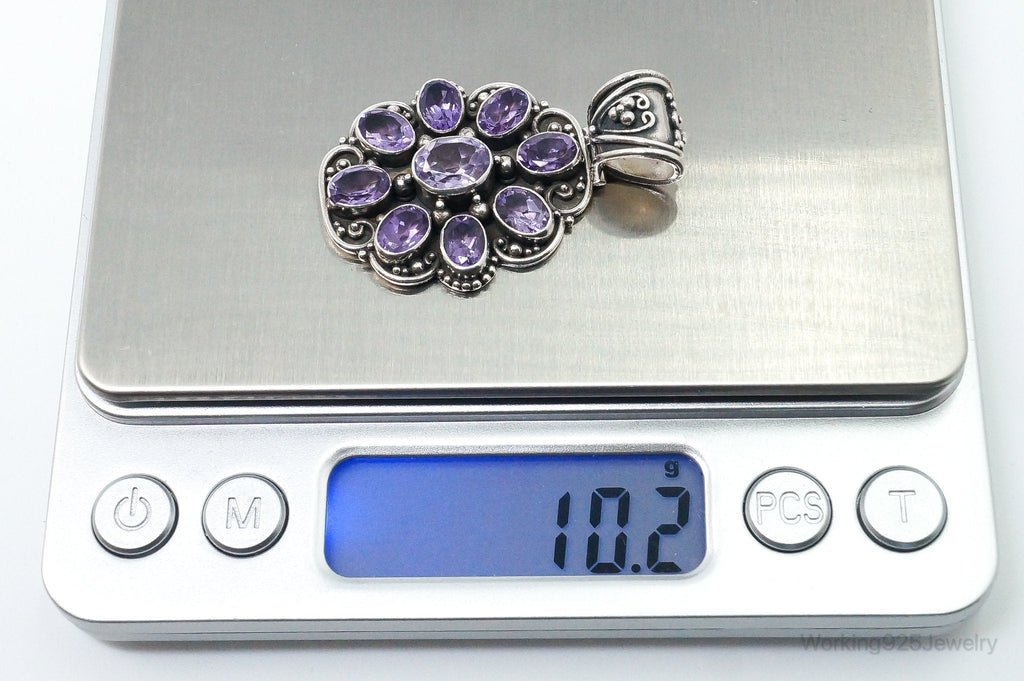 Large Indonesia Designer ATI Amethyst Sterling Silver Necklace Pendant | Jewelry > Necklaces > Pendants | Wiccan Center