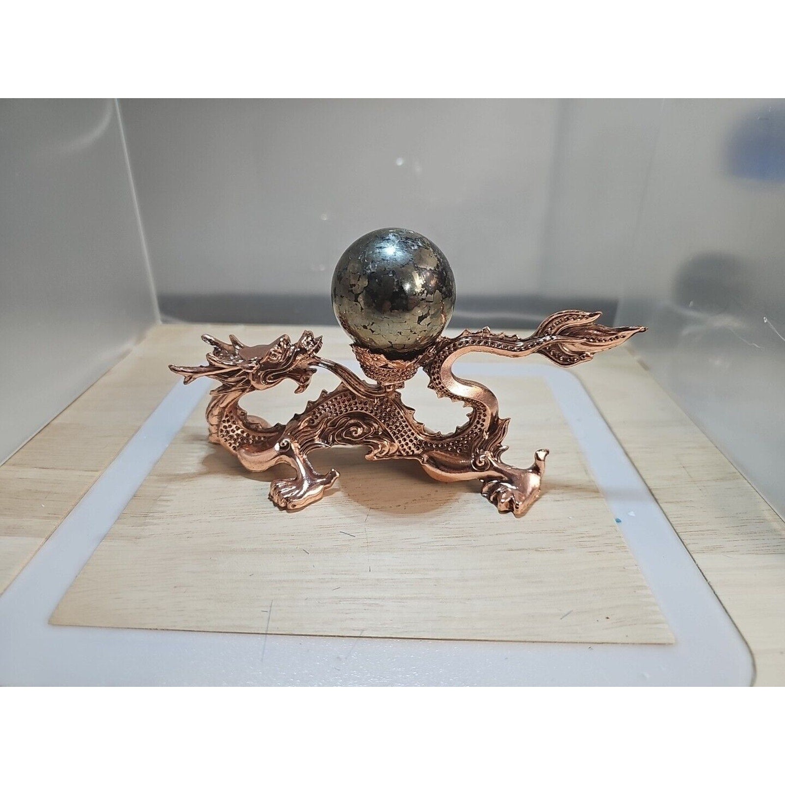 Chalcopyrite Crystal Sphere — 187g, Carved Quartz Ball for Reiki Healing | CrystalCloud Company | Crystal Spheres & Eggs | Wiccan Center