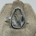 Sterling Silver Bezeled Herkimer Diamond Ring - Size 7 - Clarity, Intuition & Alignment | Rings | Wiccan Center