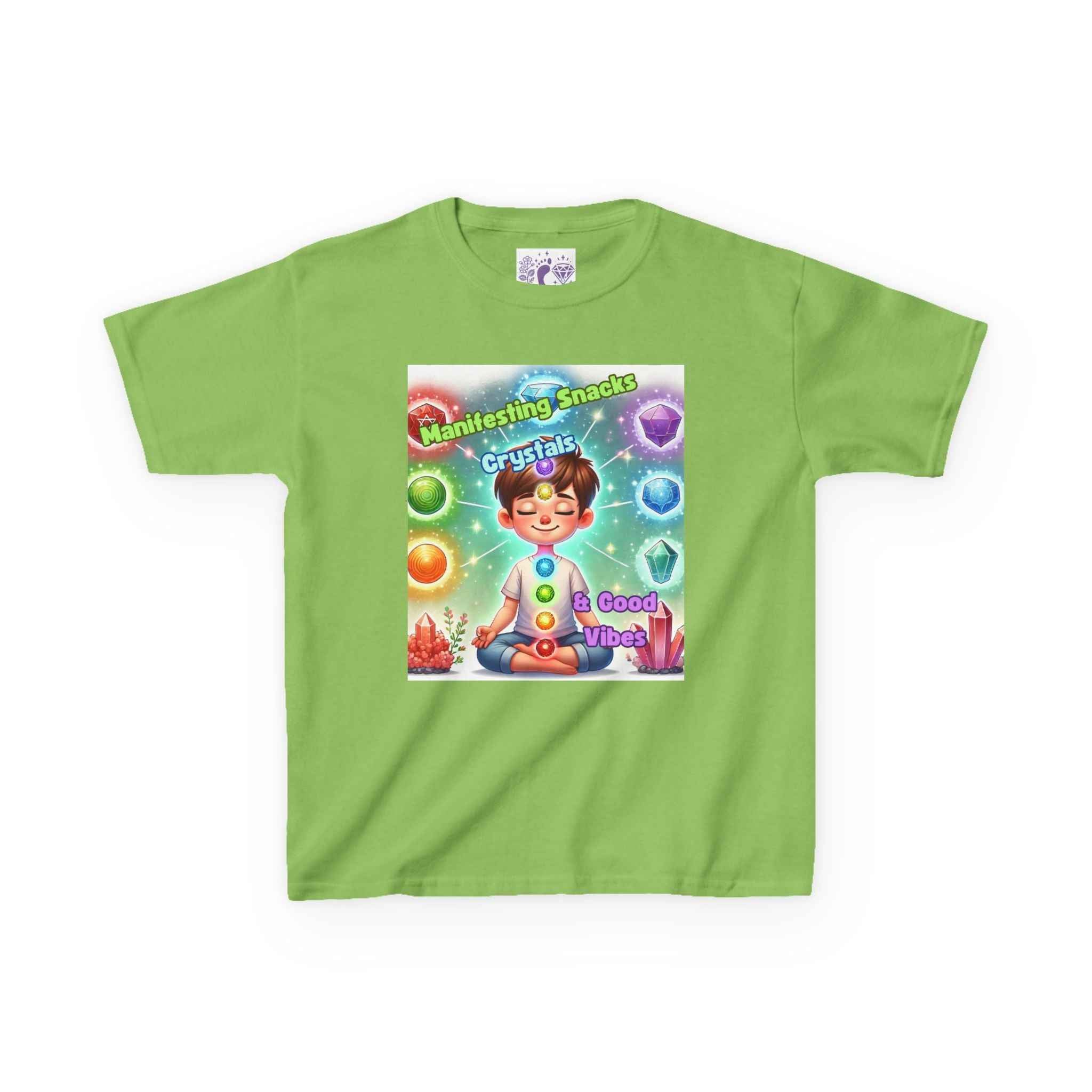 Kids TShirt 'Manifesting Snacks, Crystals, and Good Energy' | Kids clothes | Wiccan Center