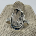 Sterling Silver Lined Herkimer Diamond Ring - Size 7 - Clarity, Intuition & Alignment | Rings | Wiccan Center