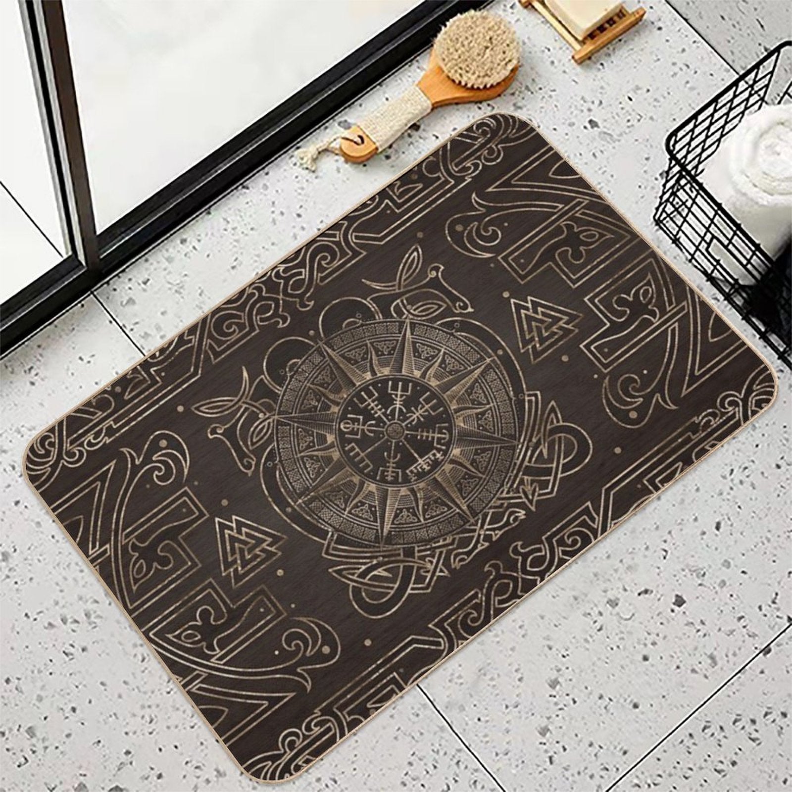 Vegvisir - Viking Compass Ornament  Multi-Purpose Bath Mat