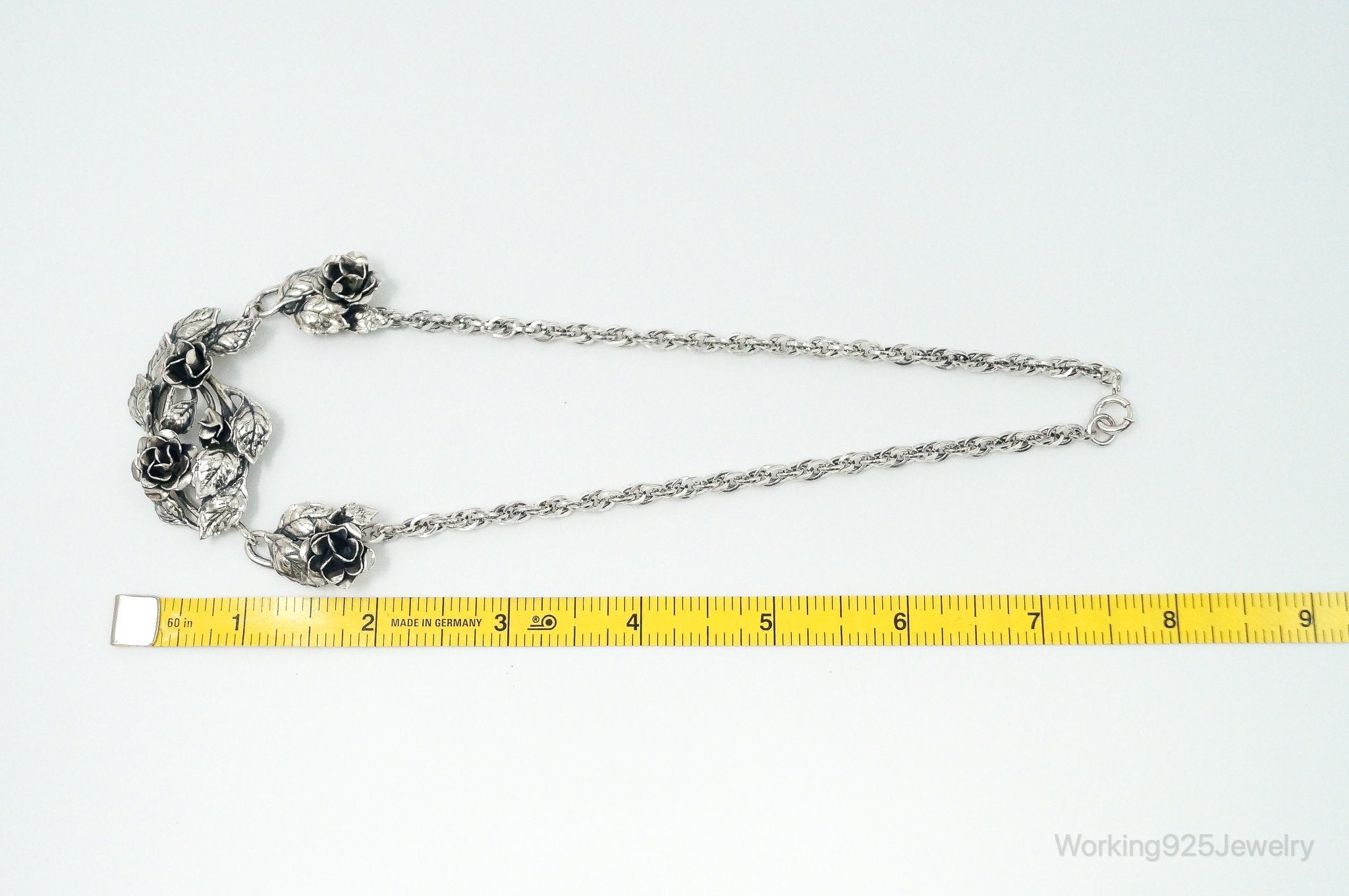 Vintage Danecraft Roses Sterling Silver Necklace | Jewelry > Necklaces > Pendants | Wiccan Center