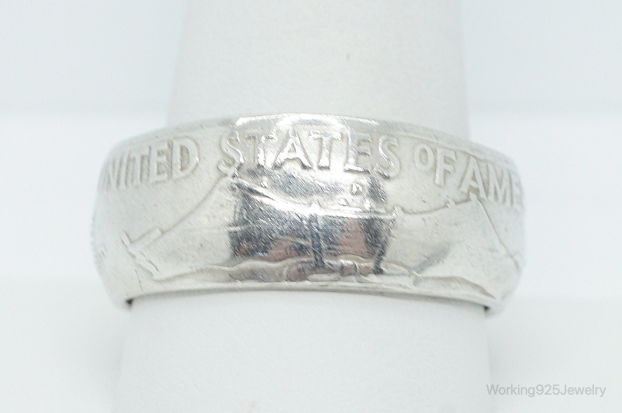 Vintage 1958 Half Dollar Silver Ring - Size 12.25 | Jewelry > Rings | Wiccan Center