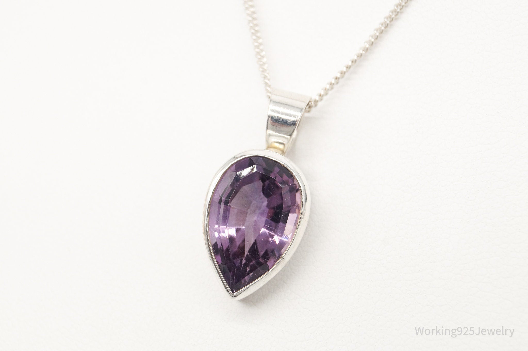 Vintage Amethyst Sterling Silver Chain Necklace | Jewelry > Necklaces > Pendants | Wiccan Center