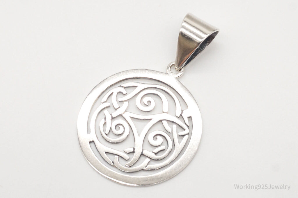 Vintage Retired Silpada Celtic Triskele Knot Sterling Silver Pendant | Jewelry > Necklaces > Pendants | Wiccan Center