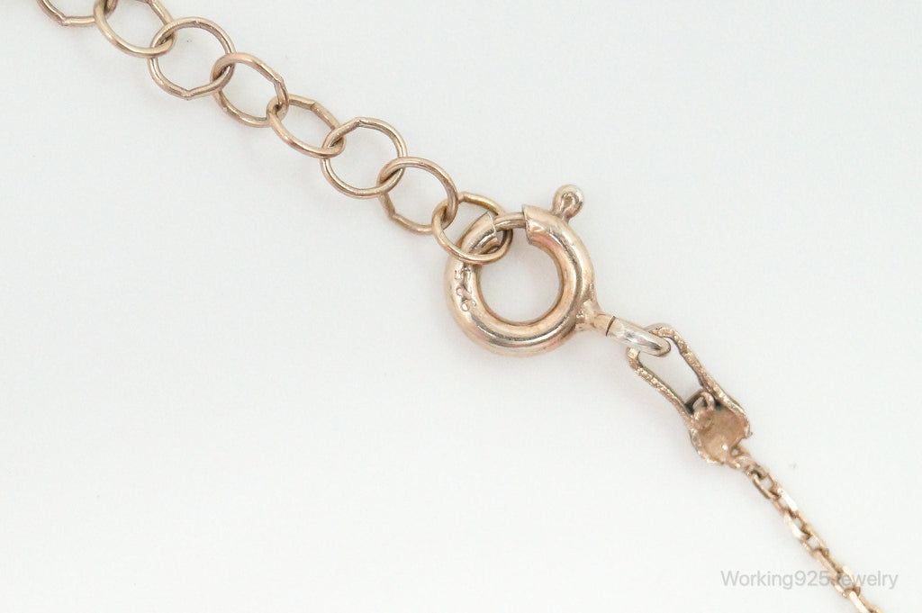 Vintage Cubic Zirconia Rose Gold Vermeil Sterling Silver Cross Necklace | Jewelry > Necklaces > Pendants | Wiccan Center