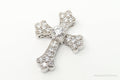 Vintage Designer MEDA Cubic Zirconia Cross Sterling Silver Necklace Pendant | Jewelry > Necklaces > Pendants | Wiccan Center