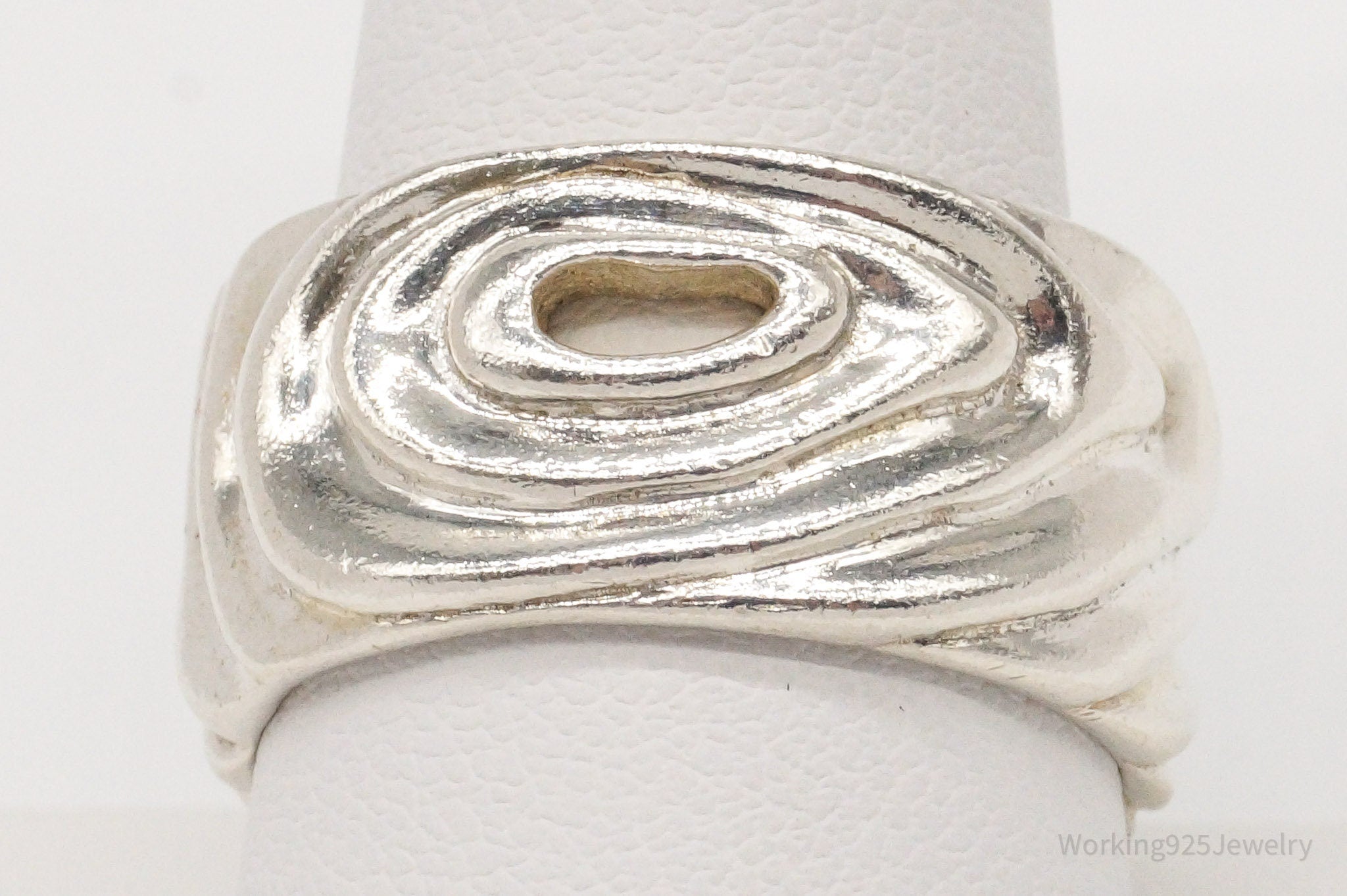 Vintage Mid Century Modernist Style Sterling Silver Ring - Size 10.25 | Jewelry > Rings | Wiccan Center
