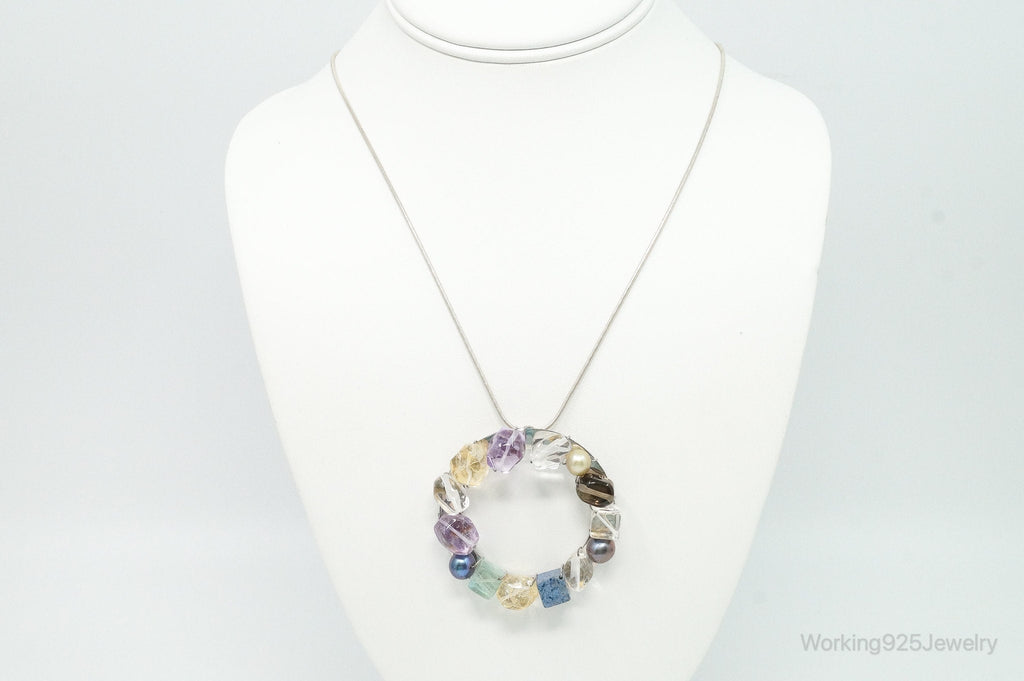 Rare Tracey Mayer Multi Gem Modernist Style Sterling Silver Necklace | Jewelry > Necklaces > Pendants | Wiccan Center