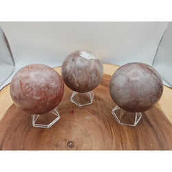 Fire Quartz Crystal Sphere 55-60mm W/stand 1 Each | Crystal Spheres & Eggs | Wiccan Center