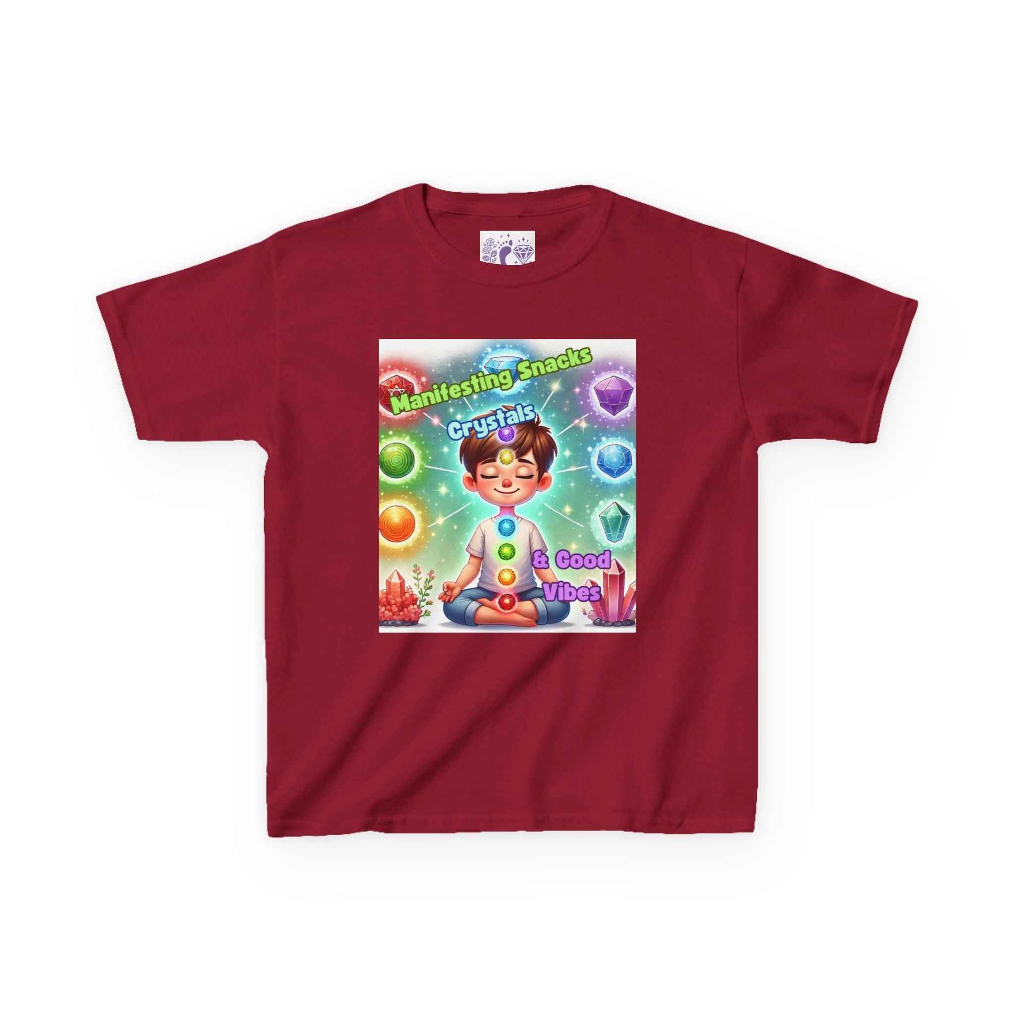 Kids TShirt 'Manifesting Snacks, Crystals, and Good Energy' | Kids clothes | Wiccan Center