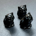 Small Black Obsidian Cat Kitten Carving Wholesale | Home & Living > Home Decor > Home Accents > Rocks & Geodes | Wiccan Center