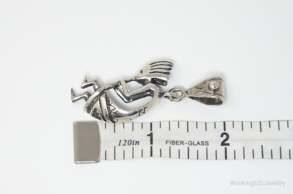 Large Vintage Native American Dancing Kokopelli Sterling Silver Pendant | Jewelry > Necklaces > Pendants | Wiccan Center