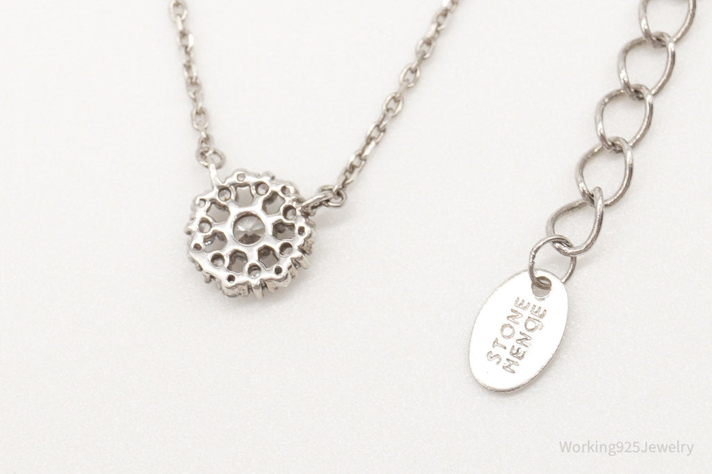 Vintage Cubic Zirconia Sterling Silver Necklace | Jewelry > Necklaces > Pendants | Wiccan Center