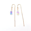 Swarovski Crystal Droplet Threader Earrings | earrings | Wiccan Center