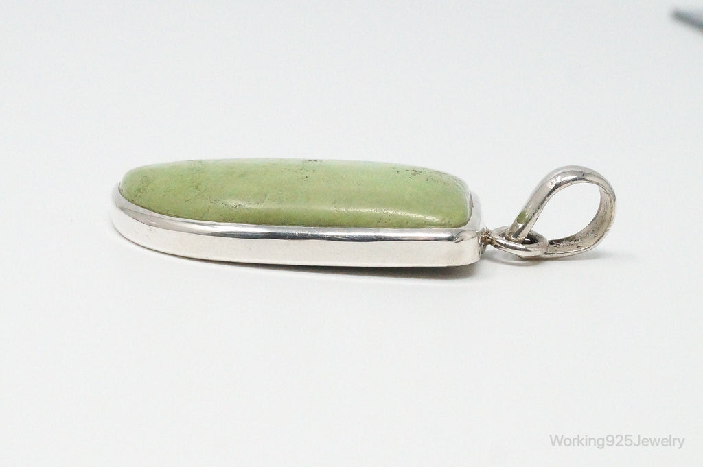 Large Designer Supreme Jewelers Green Turquoise Sterling Silver Necklace Pendant | Jewelry > Necklaces > Pendants | Wiccan Center