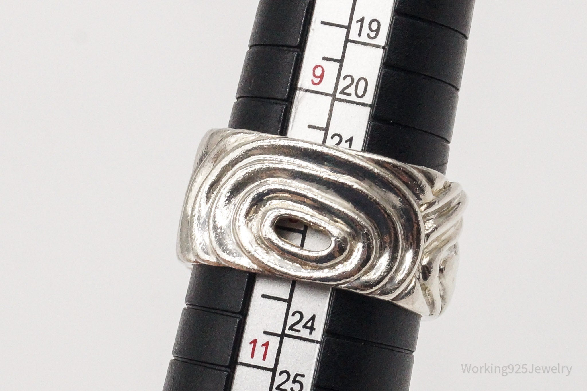 Vintage Mid Century Modernist Style Sterling Silver Ring - Size 10.25 | Jewelry > Rings | Wiccan Center