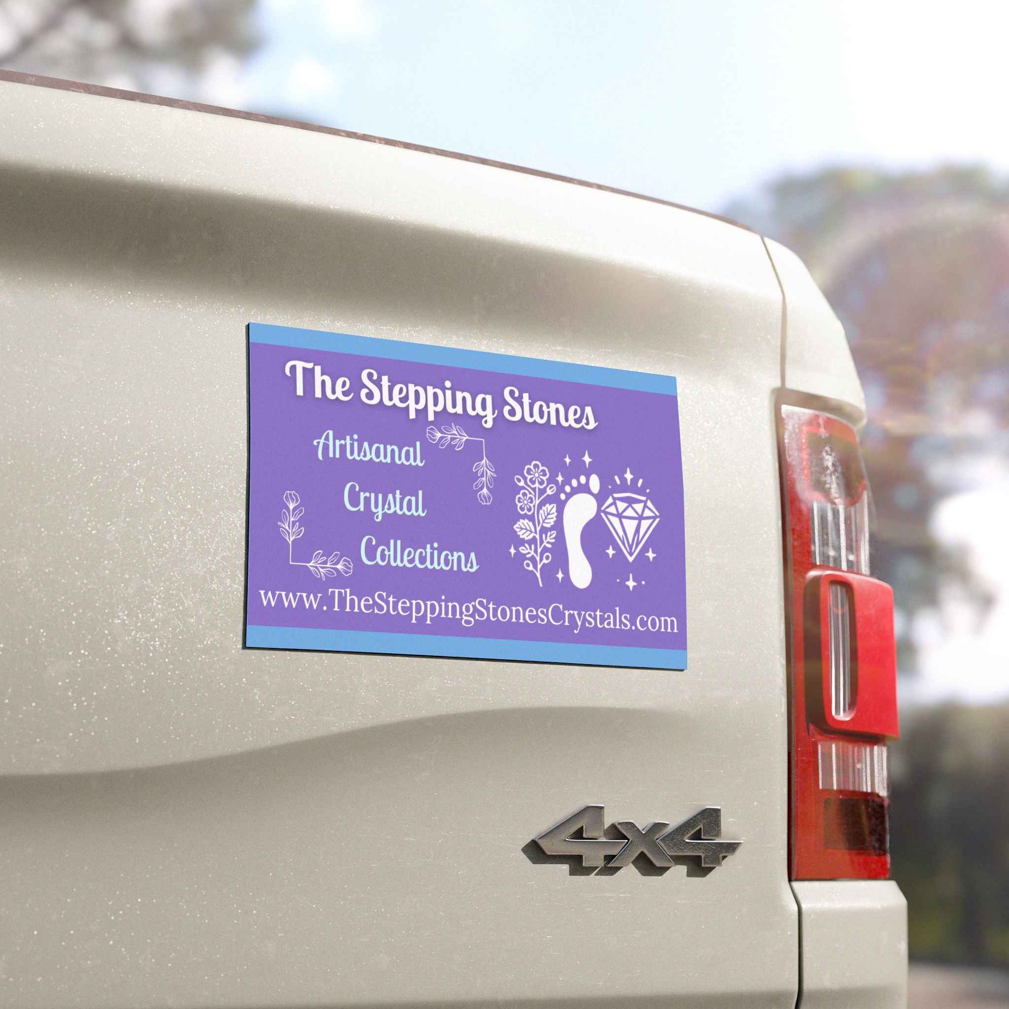 The Stepping Stones Car Magnets - One Mile at a Time (Purple) | Home Decor | Wiccan Center