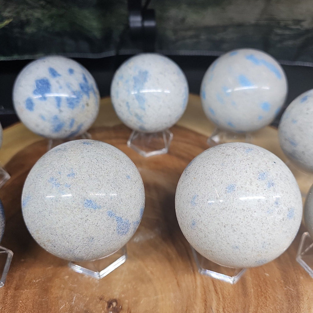 Lazurite Crystal Quartz sphere | Crystal Spheres & Eggs | Wiccan Center