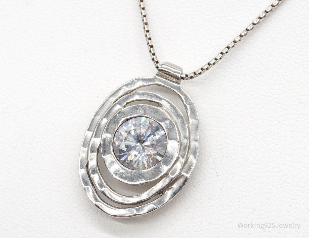 VTG Designer Silpada Large Cubic Zirconia Sterling Silver Necklace | Jewelry > Necklaces > Pendants | Wiccan Center