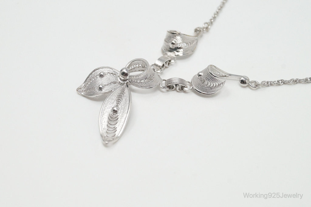 Vintage Joseph Esposito Filigree Sterling Silver Necklace | Jewelry > Necklaces > Pendants | Wiccan Center