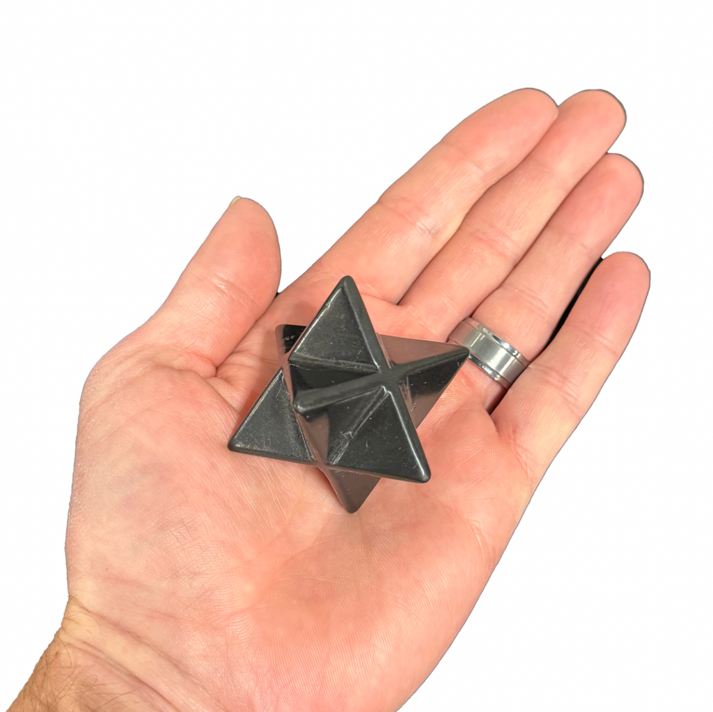 Shungite Merkaba Star -Sacred Geometry | Crystals & Minerals > Figurines | Wiccan Center