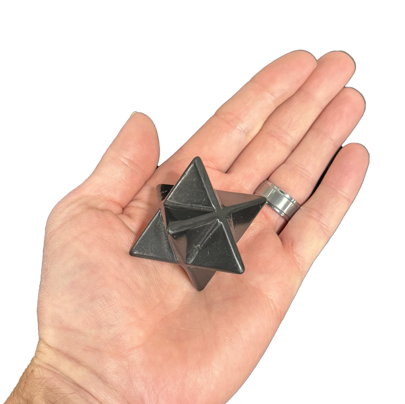 Shungite Merkaba Star -Sacred Geometry | Crystals & Minerals > Figurines | Wiccan Center