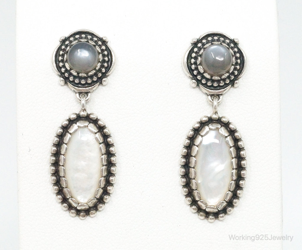 Native Carolyn Pollack Relios Grey Moonstone Mother Of Pearl S. Silver Earrings | Jewelry > Earrings | Wiccan Center