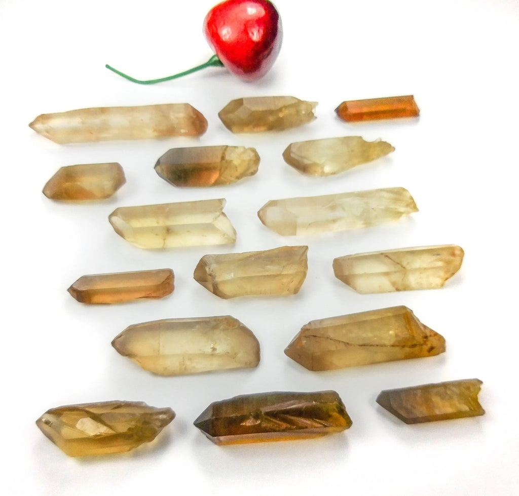 Citrine Lot 50 Grams (6 to 10 pcs) Natural Untreated Crystal Points | Craft Supplies & Tools > Beads, Gems & Cabochons > Gemstones | Wiccan Center
