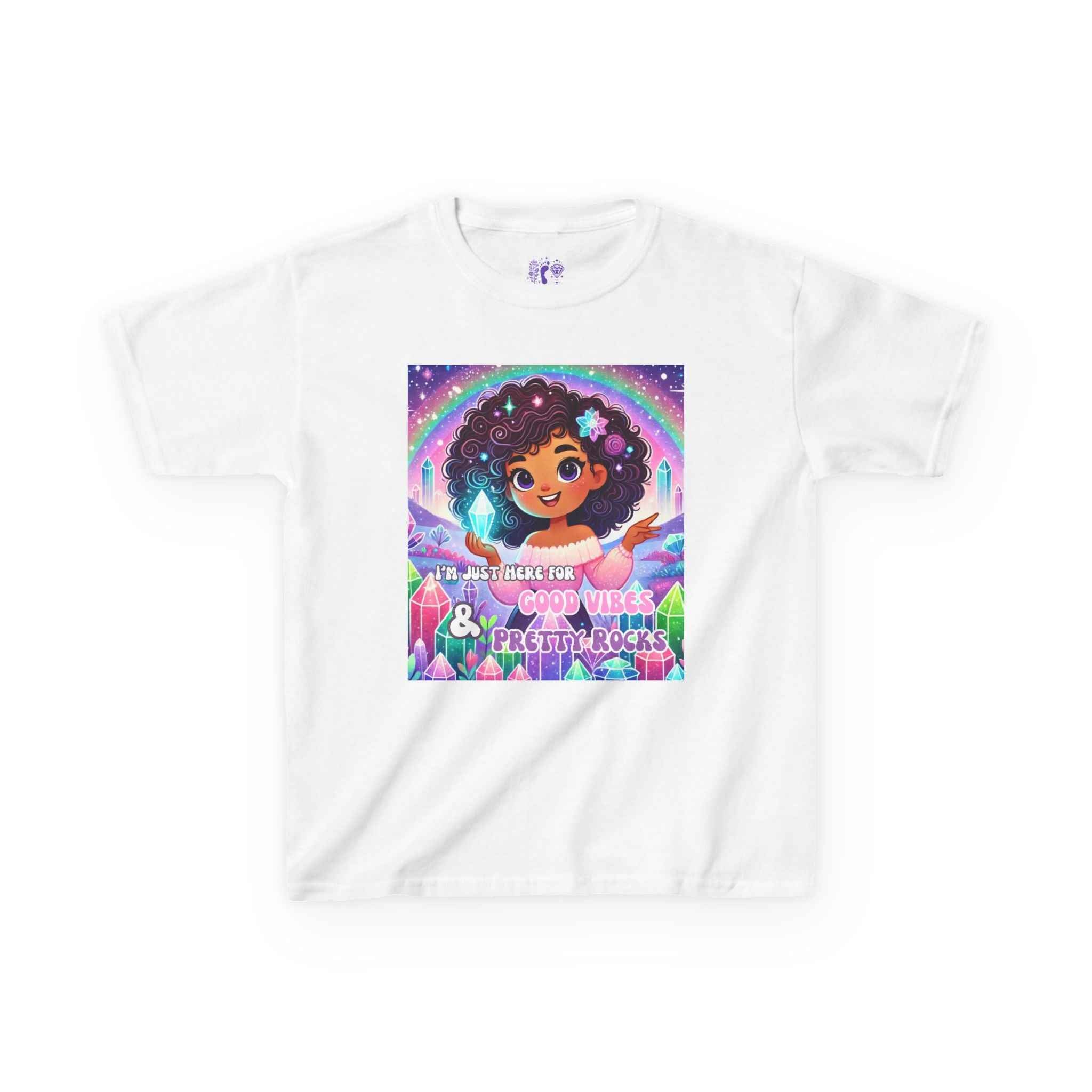 Kids TShirt 'I'm Just Here for Good Vibes and Pretty Rocks' | Kids clothes | Wiccan Center