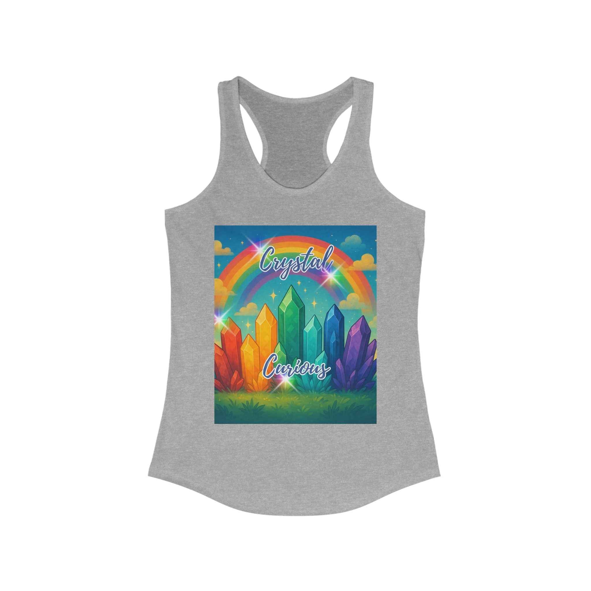 Crystal Curious Women's Racerback Tank Top - Positive Vibes Tee | Tank Top | Wiccan Center