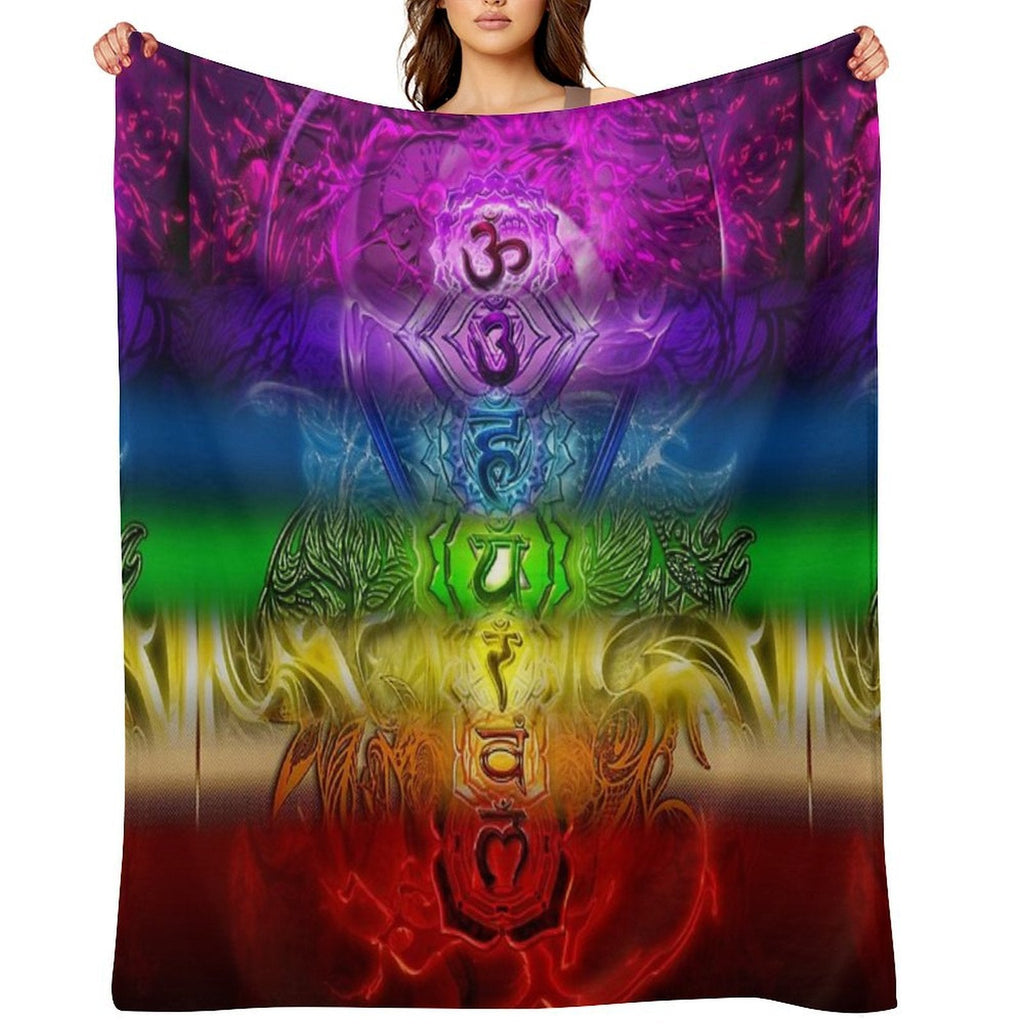 Zen Doodle Chakra Compact Throw Blanket