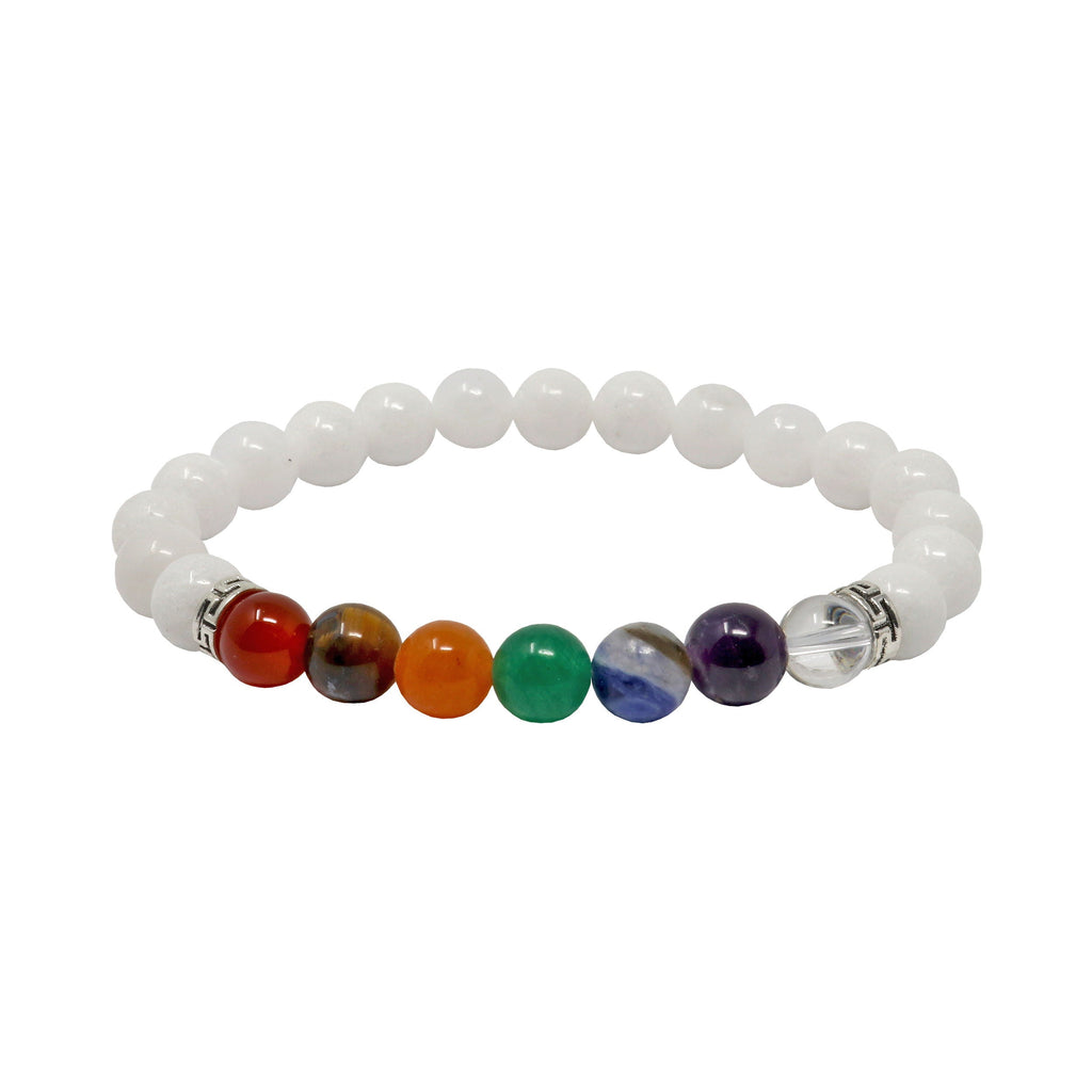 8mm Chakra Beaded Bracelet | Gemstone Jewelry > Bracelets | Wiccan Center