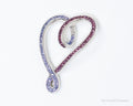 Vintage Large Pink & Purple Cubic Zirconia Sterling Silver Necklace Pendant | Jewelry > Necklaces > Pendants | Wiccan Center