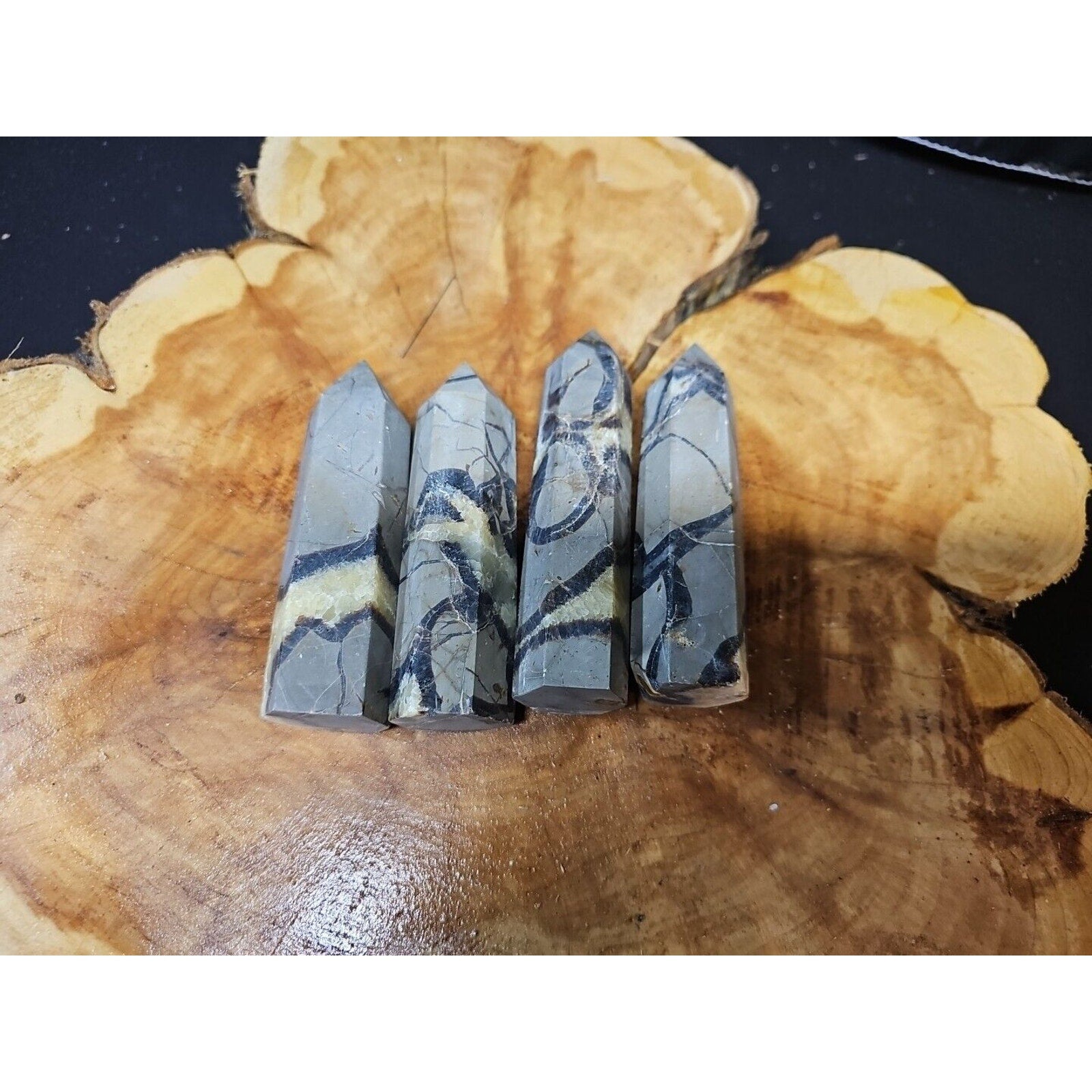 Dragon Septarian Geode Cluster Set — 1 lb, 4 Pieces from Madagascar | CrystalCloud Company | Geodes & Clusters | Wiccan Center