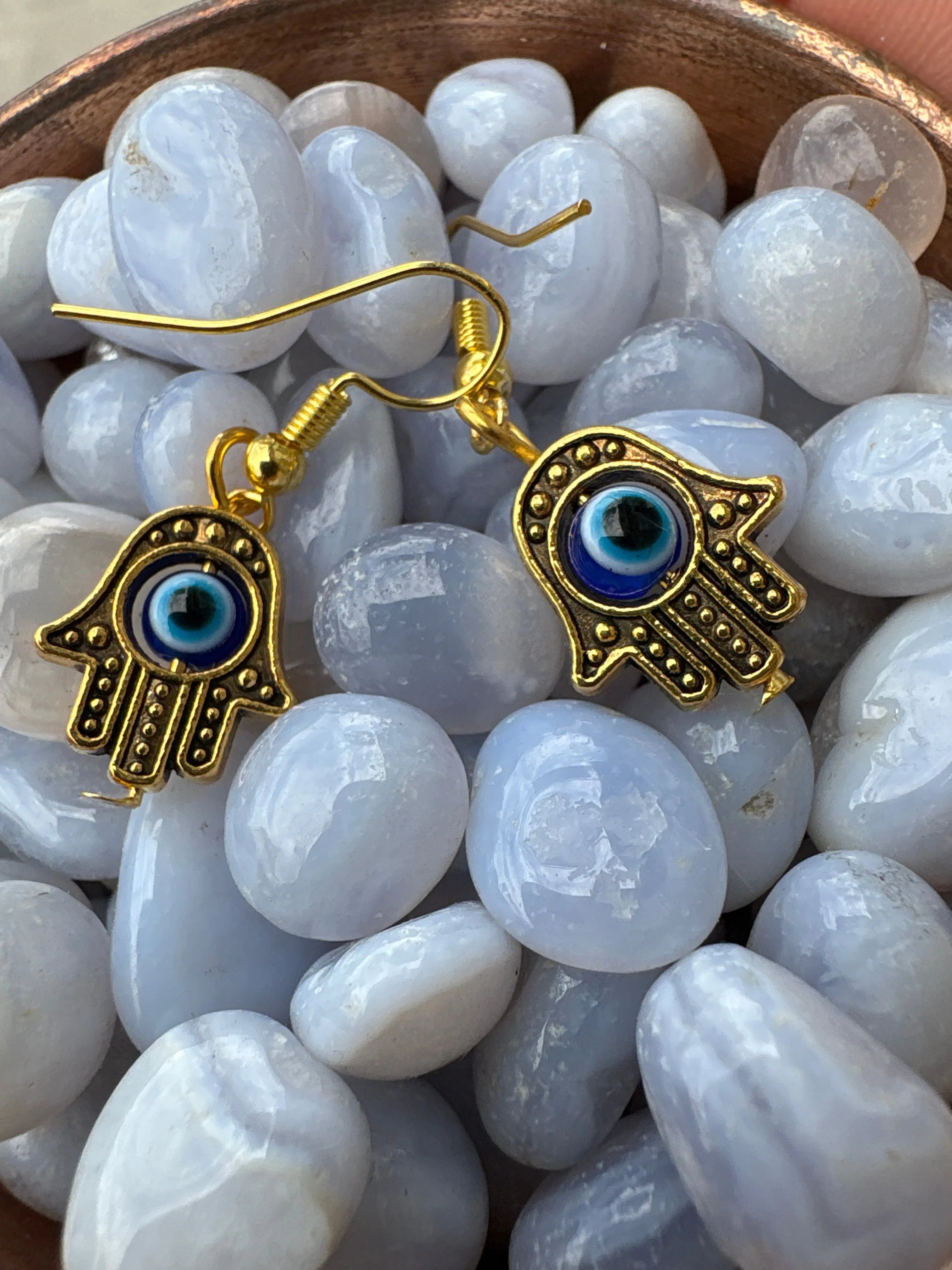 Hamsa Evil Eye Earrings | Accessories | Wiccan Center