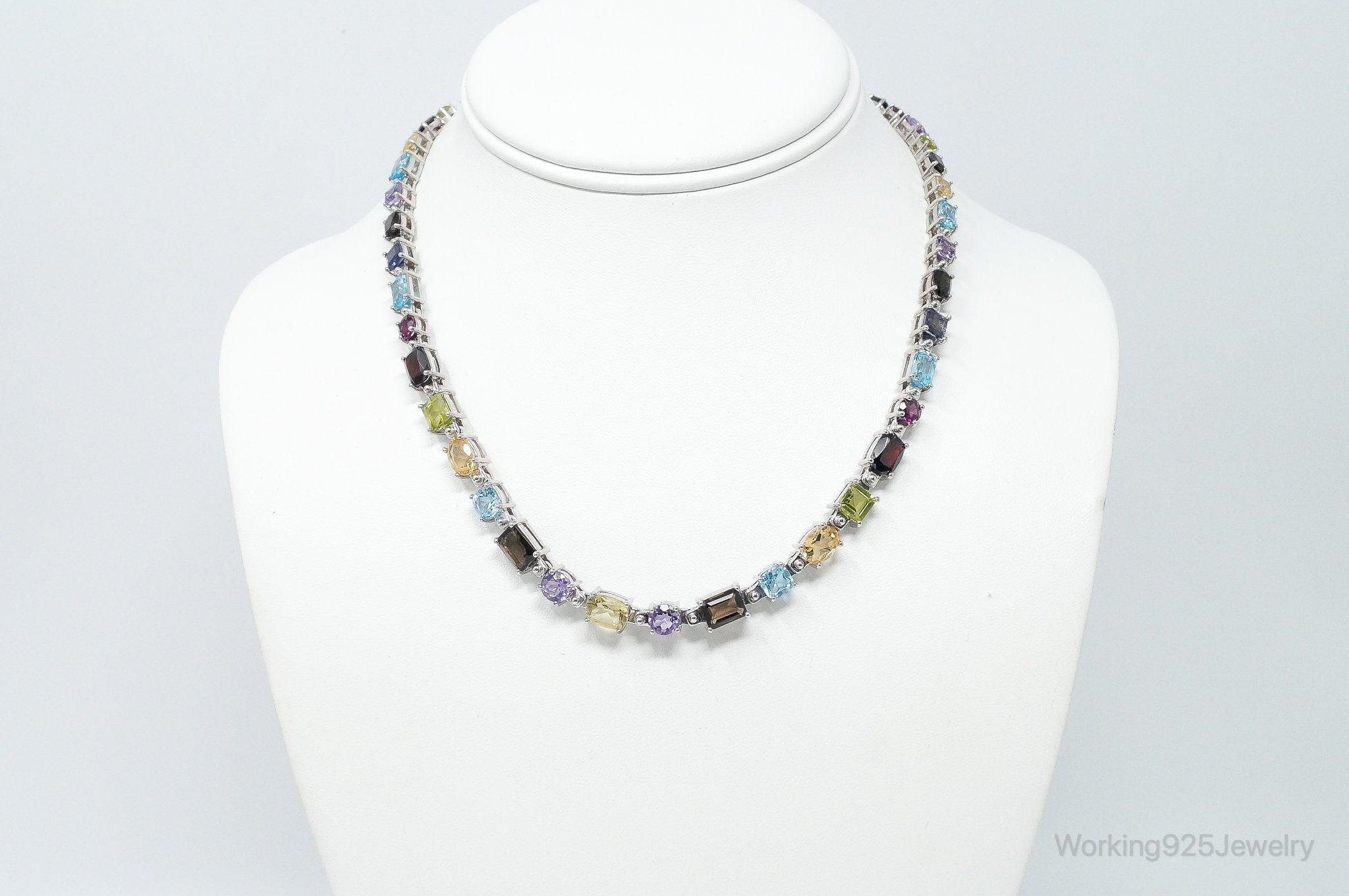 Vintage Multi Stone Sterling Silver Necklace | Jewelry > Necklaces > Pendants | Wiccan Center