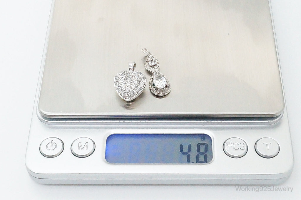 Vintage Cubic Zirconia Sterling Silver Necklace Pendants | Jewelry > Necklaces > Pendants | Wiccan Center