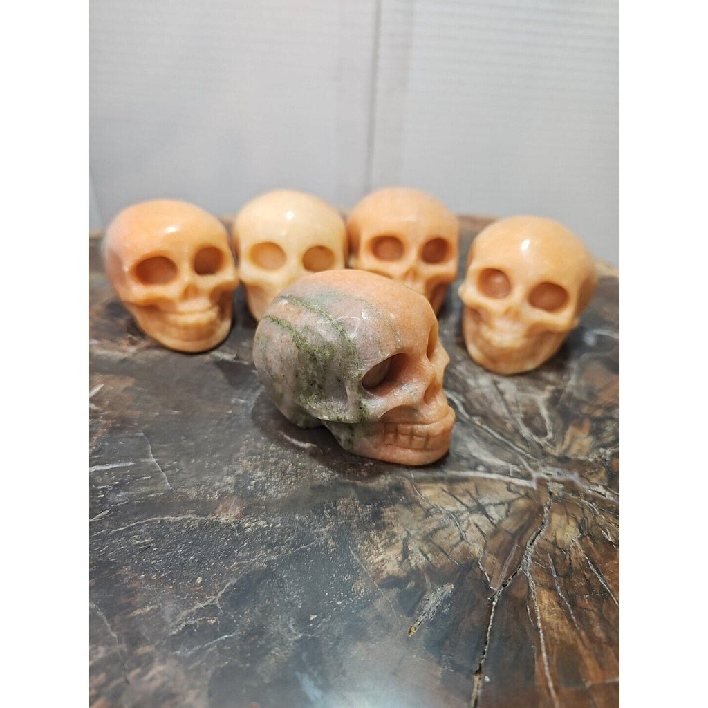 Natural Sunstone Quartz Crystal Skull Carving — Brazil | CrystalCloud Company | Crystal Carvings & Skulls | Wiccan Center