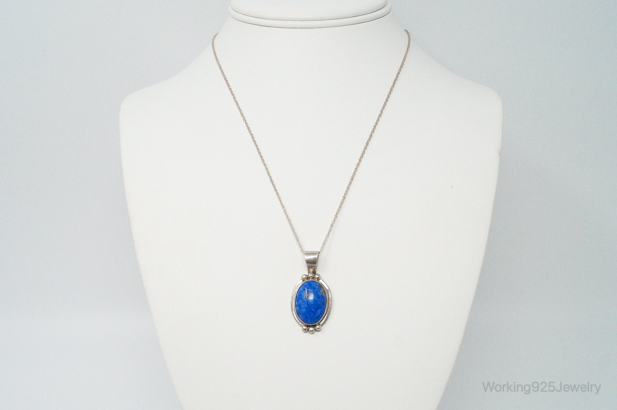 VTG Native American Jason Livingston Lapis Lazuli Sterling Silver Necklace | Jewelry > Necklaces > Pendants | Wiccan Center