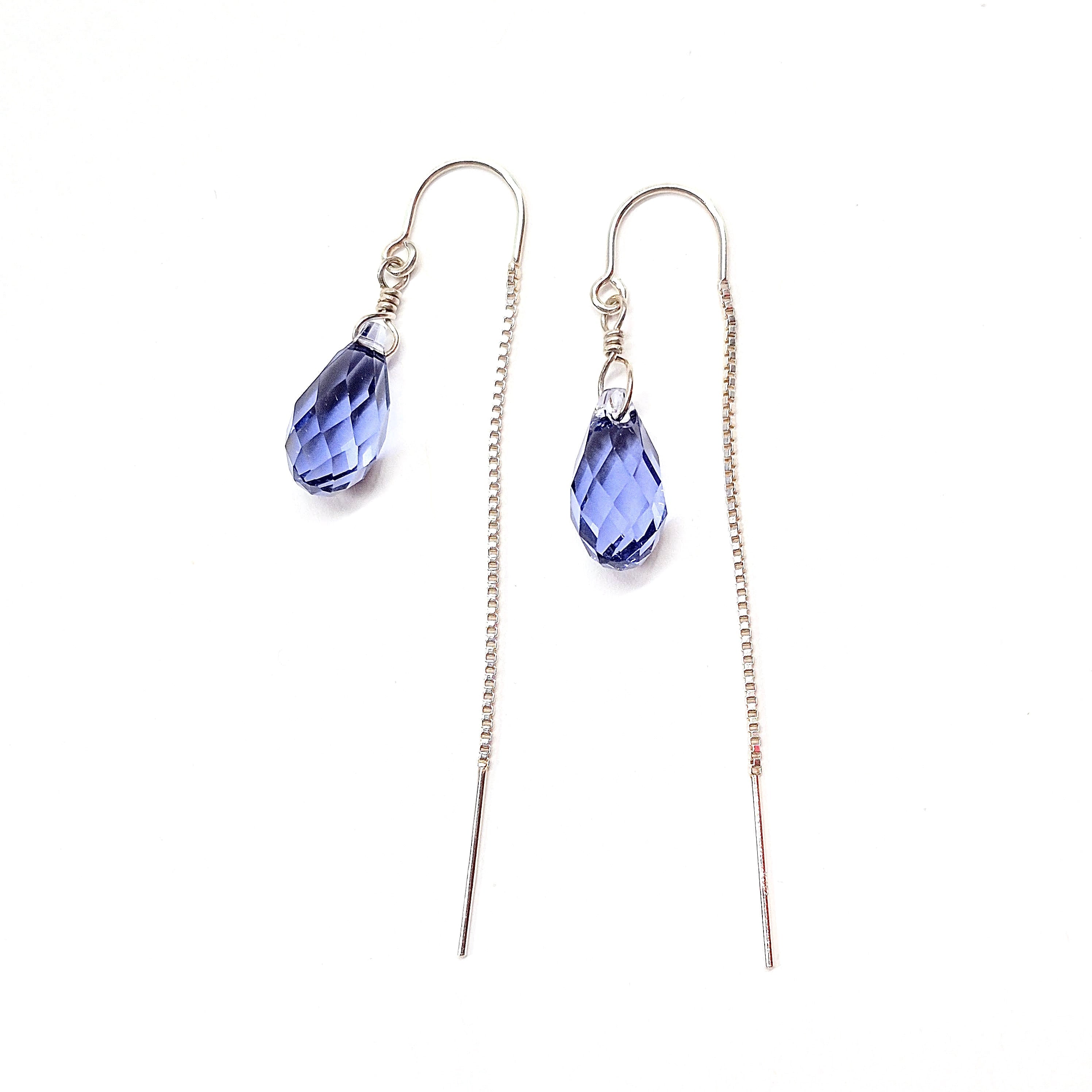 Swarovski Crystal Droplet Threader Earrings