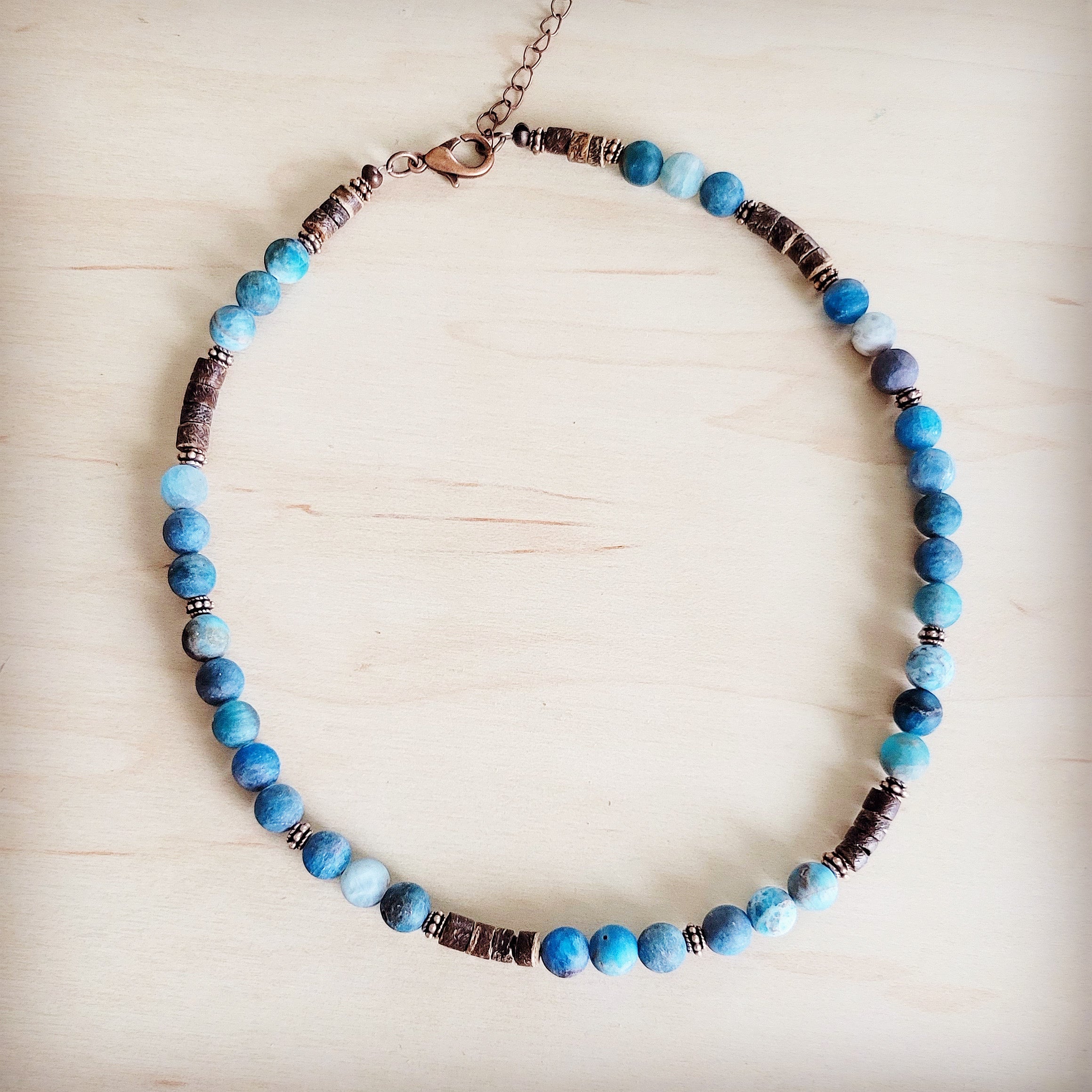 Genuine Frosted American Turquoise Boho Collar Necklace 263q | Necklace | Wiccan Center