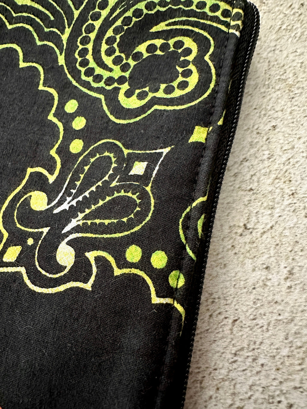 Witchy Rainbow Paisley Tarot Bag Zipper Pouch With Custom Color Lining
