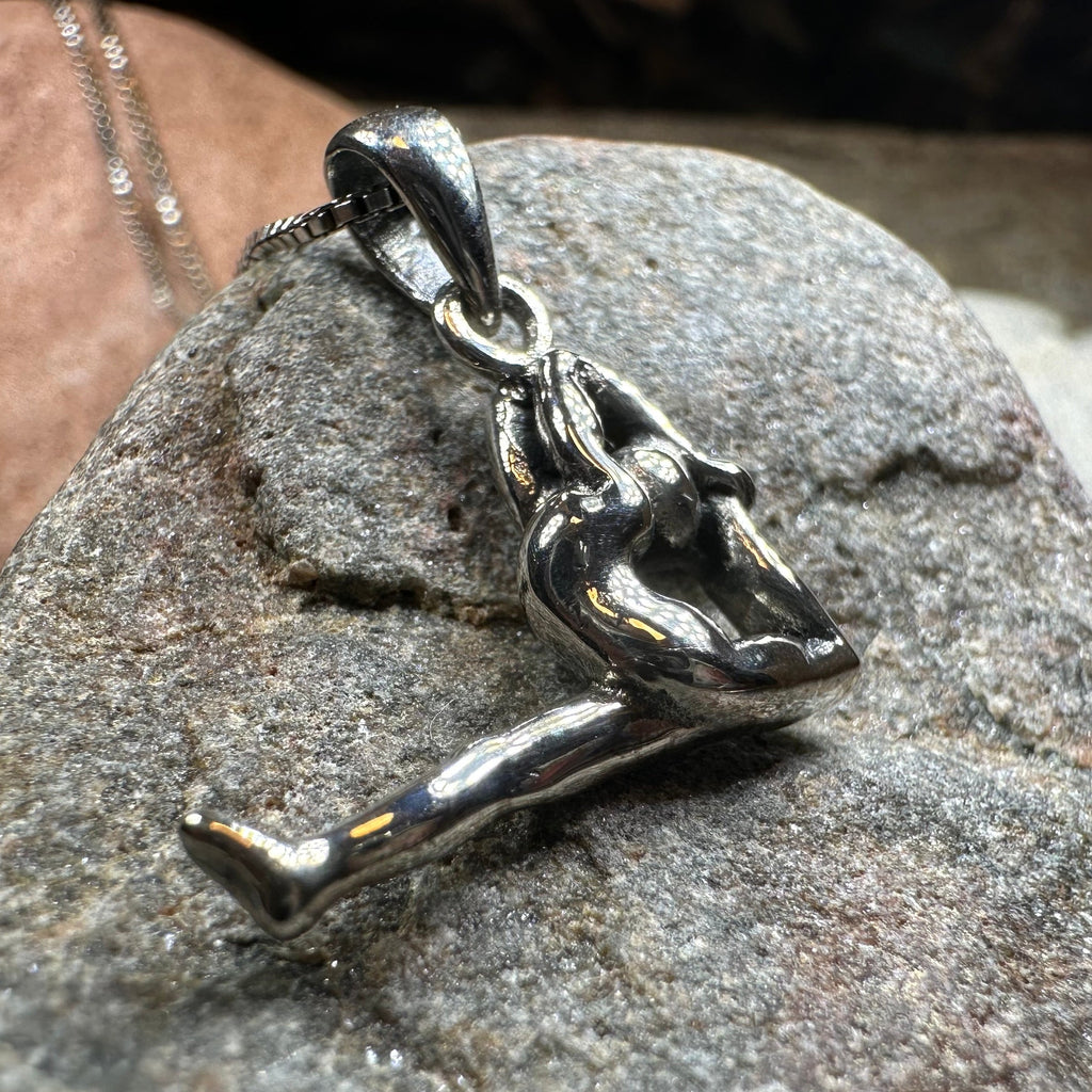 Yoga Pose Silver Necklace in Sterling Silver | Pendant | Wiccan Center