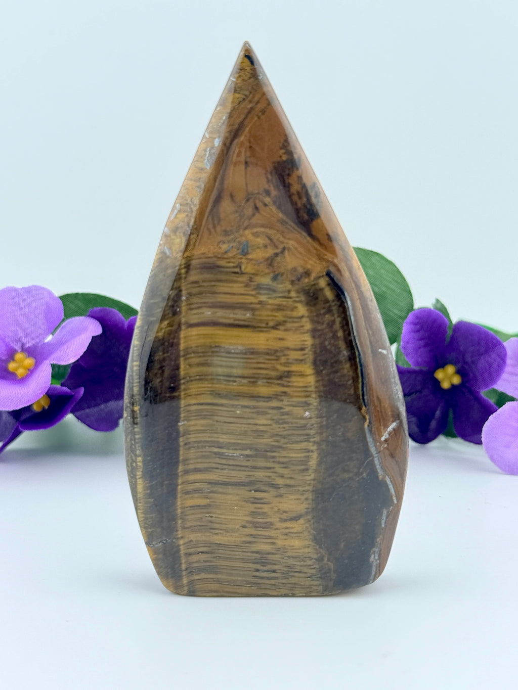 Tiger’s Eye Crystal Flame Teardrop Stone - NEW | | Wiccan Center