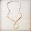 **Moroccan Oasis Matte Gold Pendant Necklace 257li